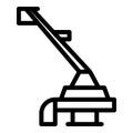 Fuel handle trimmer icon outline vector. Grass equipment