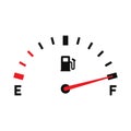 Fuel Indicator Panel on White Background. Vector