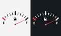 Fuel indicators gas meter. Gauge vector tank full icon. Car dial petrol gasoline dashboard. Royalty Free Stock Photo