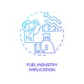 Fuel industry implication blue gradient concept icon Royalty Free Stock Photo