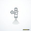 Fuel injector icon. Vector illustration Royalty Free Stock Photo