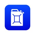 Fuel jerrycan icon digital blue