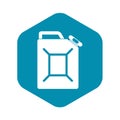 Fuel jerrycan icon, simple style