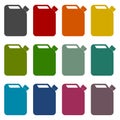 Fuel jerrycan icons