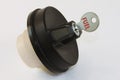 Fuel Locking Cap and Key Royalty Free Stock Photo