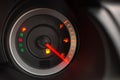 Fuel meter on empty position Royalty Free Stock Photo