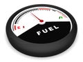 Fuel meter in flat position