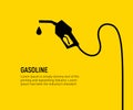 Fuel petrol pump gas diesel station. Car vector fuel gas pump nozzle background Royalty Free Stock Photo