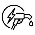 Fuel pistol station icon, outline style