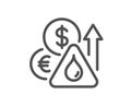Fuel prices line icon. Petrol price sign. Vector