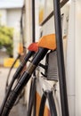 Fuel pump dispensers Royalty Free Stock Photo