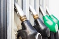 Fuel pumps at the Gas station Royalty Free Stock Photo