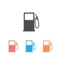 Fuel refill symbol. Icon set. Vector
