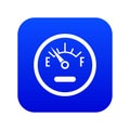 Fuel sensor icon digital blue Royalty Free Stock Photo