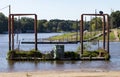 Fuel station and floating dock on Ouachita River