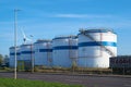 Fuel storage in a commercial area in Magdeburg Royalty Free Stock Photo