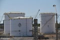 Fuel storage tanks in Port of Gladstone Queensland Australia