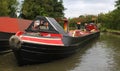 Fuel supply narrowboat on English canal