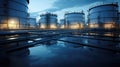 fuel tank farm Royalty Free Stock Photo