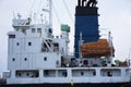 Fuel tanker ships or oil tankers stop in Tha Chin river for technician service checking maintenance before journey in sea ocean