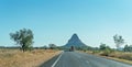 A Fuel Tanker Truck On A Scenic Highway