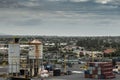 Fuel tanks and shipping containers in the harbor of Kahului, Maui, Hawaii, USA