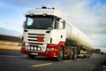 Fuel truck in motion