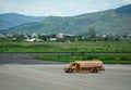 Fuel truck running at airport in Haiphong, Vietnam Royalty Free Stock Photo