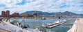 Fuengirola city and port bay panorama Royalty Free Stock Photo