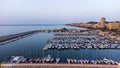 Fuengirola Marina and Mediterranean Sea. Dawn. Fuengirola, Spain Royalty Free Stock Photo