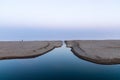 Fuengirola River mouth and Mediterranean Sea. Fuengirola, Spain Royalty Free Stock Photo