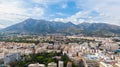 Fuengirola Spain, Aerial view on Coast of sea and buildings. Drone photo of coastal town Royalty Free Stock Photo