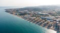 Fuengirola Spain, Aerial view on Coast of sea and buildings. Drone photo of coastal town Royalty Free Stock Photo