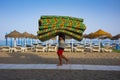 An evening on the beach at Coata del Sol, Fuengirola, Spain Royalty Free Stock Photo