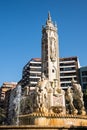 Fuente de Levante monument fountains in Plaza de Luceros square in Alicante