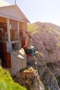 FUENTE DE,SPAIN - JULY 10, 2016: The cabin of the ropeway Teleferico Fuente De