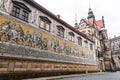 Fuerstenzug, a porcelain mural depicting the saxon emperors in Dresden, Germany