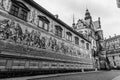 Fuerstenzug, a porcelain mural depicting the saxon emperors in Dresden, Germany