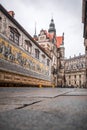 Fuerstenzug, a porcelain mural depicting the saxon emperors in Dresden, Germany