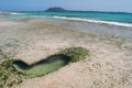 Fuerteventura, Canary Islands, Spain, beach, sand, dunes, nature, landscape, Lobos Island, low tide Royalty Free Stock Photo