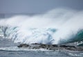 Fuerteventura, Canary Islands, waves breaking by El Cotillo