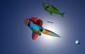 FUERTEVENTURA, SPAIN - NOVEMBER 10: Visitors enjoy beautiful display of flying kites of at 31th International Kite Festival,