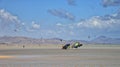 Fuerteventura, windsurfs at Sotavento, beaches of Costa Calma Royalty Free Stock Photo