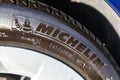 Michelin logo on a tire