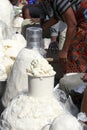 Fufu sellers in Makola Market Royalty Free Stock Photo