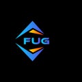 FUG abstract technology logo design on Black background. FUG creative initials letter logo concept Royalty Free Stock Photo