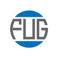 FUG letter logo design on white background. FUG creative initials circle logo concept. FUG letter design Royalty Free Stock Photo