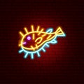 Fuga Fish Neon Sign Royalty Free Stock Photo