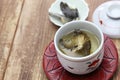 Fugu no hirezake, japanese blowfish fins hot sake drink