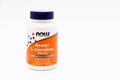 Now Foods, Acetyl-L-Carnitine, 500 mg, 100 Veg Capsules. Isolated on white background. Copy space